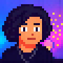 Pablo, drawn in pixel art